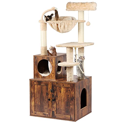 Timberer Cat Tree with Litter Box Enclosure