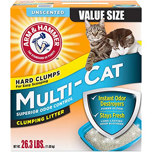 Arm & Hammer Unscented Multi-Cat Clumping Litter, 26.3lb
