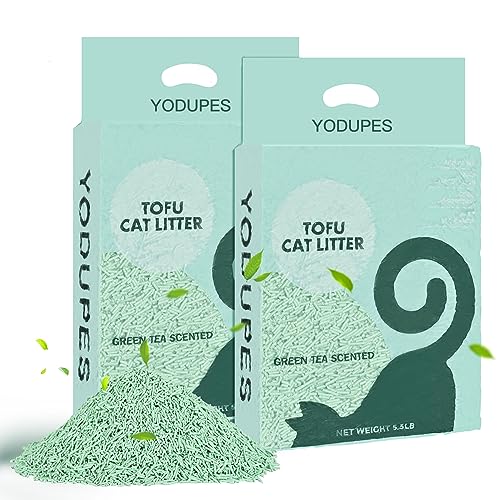 YODUPES Lightweight Tofu Clumping Cat Litter, Odor Control