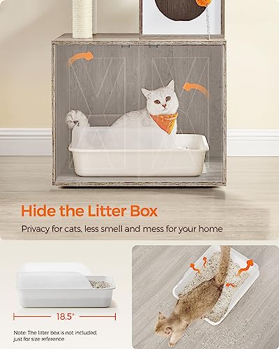 Feandrea 2-in-1 Cat Tree with Litter Box