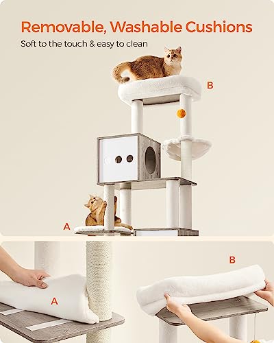 Feandrea 2-in-1 Cat Tree with Litter Box
