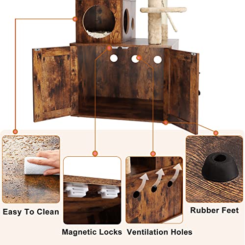 Timberer Cat Tree with Litter Box Enclosure