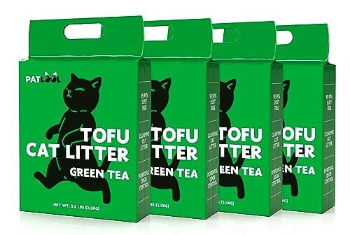 PATLOOL Clumping Tofu Cat Litter, Green Tea Scent