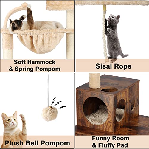 Timberer Cat Tree with Litter Box Enclosure