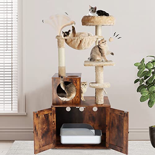 Timberer Cat Tree with Litter Box Enclosure