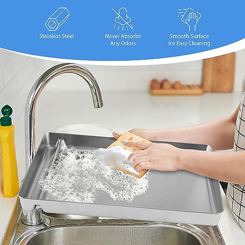 Stainless Steel Reusable Litter Tray for Pet-Safe Litterboxes