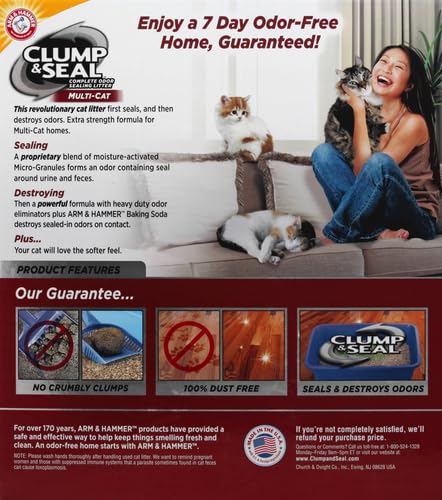Arm & Hammer Clump & Seal Multi-Cat Litter 28lb