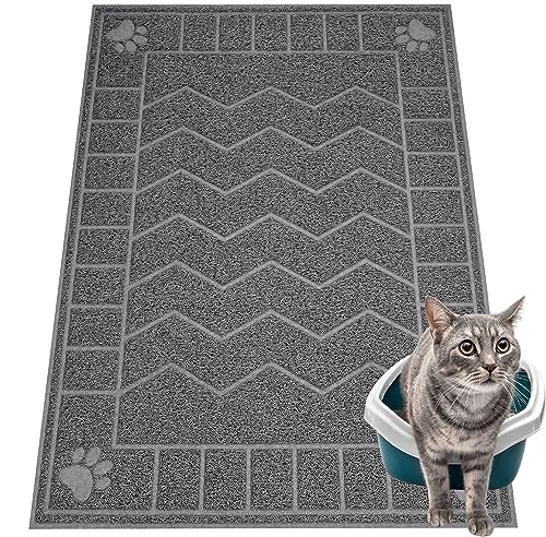 Large Waterproof Cat Litter Mat, Soft on Paws