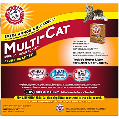 Arm & Hammer MultiCat Clumping Litter, Scented 20lb Box