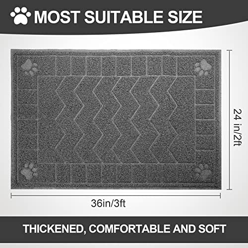 Large Waterproof Cat Litter Mat, Soft on Paws