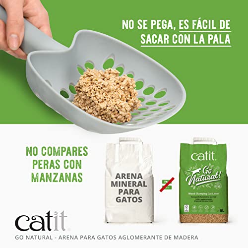 Catit Natural Wood Clumping Cat Litter, Tan, 15L