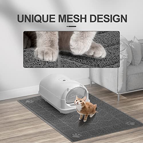 Large Waterproof Cat Litter Mat, Soft on Paws
