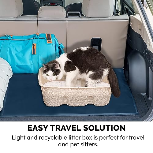 Jumbo 2-Pack Heavy Duty Cat Litter Box Eco-Friendly