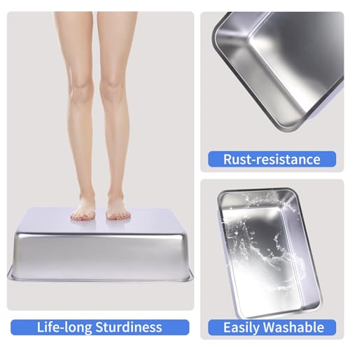 20L Stainless Steel Cat Litter Box for Big Cats