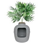 Original Hidden Litter Box with Artificial Plants