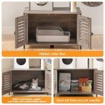 All-in-One Cat Tree Furniture with Litter Box Enclosure