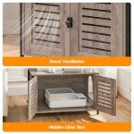 All-in-One Cat Tree Furniture with Litter Box Enclosure