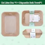 Eco-Friendly 5 Pack Recycled Paper Cat Litter Trays