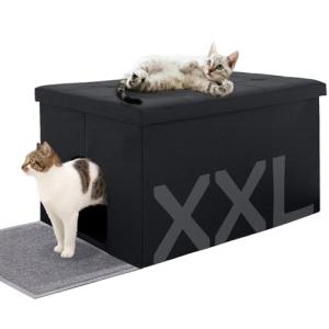 MEEXPAWS Hidden Cat Litter Box Furniture Bench