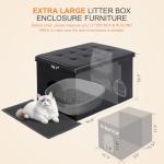 MEEXPAWS Hidden Cat Litter Box Furniture Bench