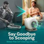 Self-Cleaning Covered Cat Litter Box for Multiple Cats