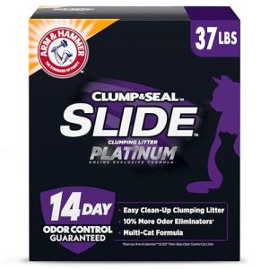 Arm & Hammer Platinum SLIDE Clumping Litter, 37 Lbs