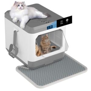 XL Smart Covered Cat Litter Box with Odor Control