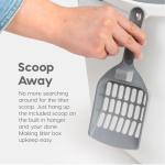 IRIS USA Square Top Entry Cat Litter Box, Large White/Gray