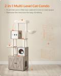 Feandrea 2-in-1 Cat Tree with Litter Box