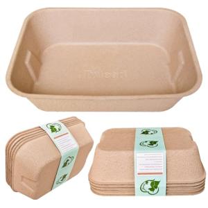 Eco-Friendly 5 Pack Recycled Paper Cat Litter Trays