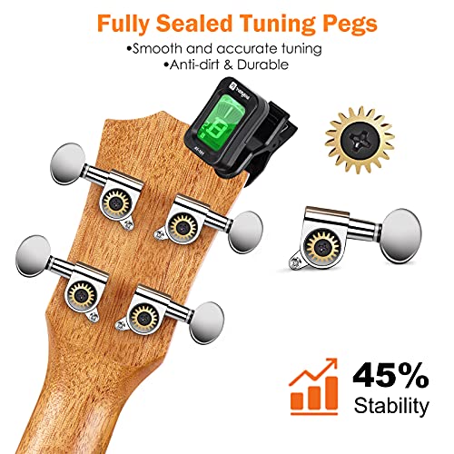 Professional Mahogany Soprano Ukulele Beginner Kit for Kids