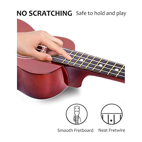 ADM Soprano Ukulele Beginner Kit 21" Hawaiian Wood Brown