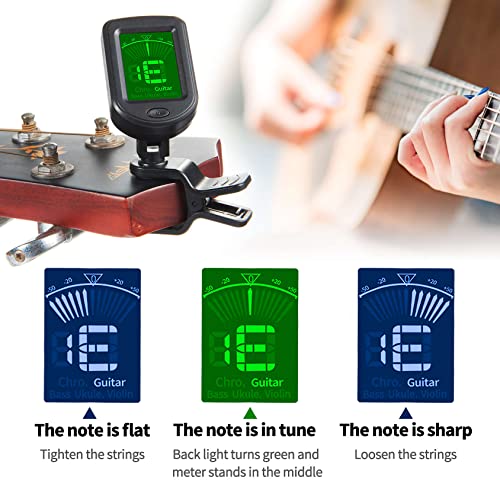 Clip-On Tuner for Ukulele, Guitar, and Violin