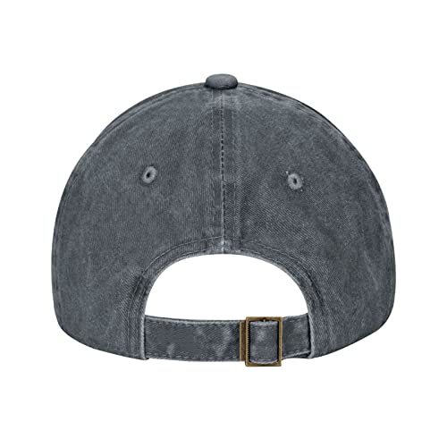 Ukulele Player Novelty Baseball Cap Adjustable Navy Blue