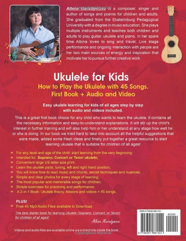Beginner Ukulele Kit: 45 Songs, Book, Audio, Video