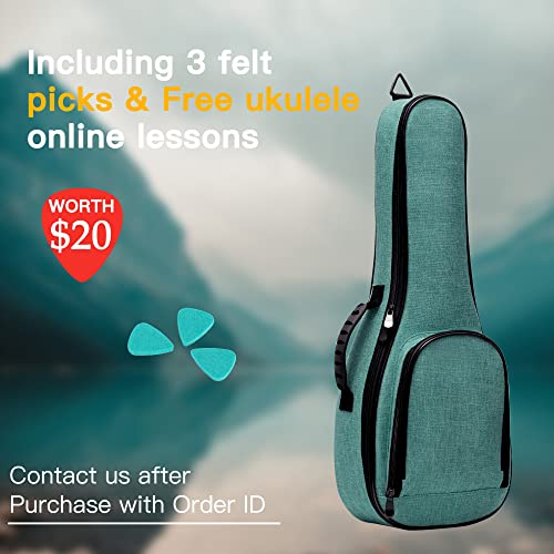Deviser 12MM Padded Ukulele Case Backpack, 23/24in Concert