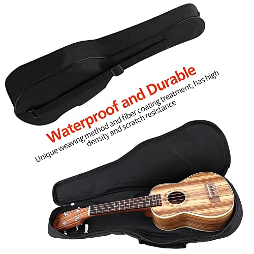 Black Waterproof Ukulele Case for 21" Soprano Tenor