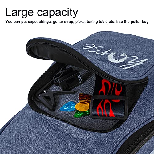 Black Concert Ukulele Case with Blue Storage Bag