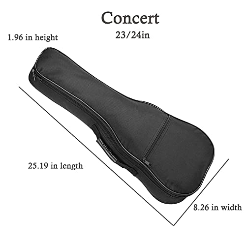 Concert Ukulele Bag 23/24 Inch Soft Backpack Case