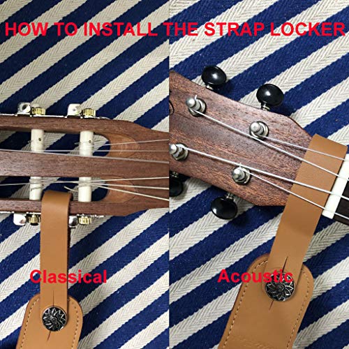 Classic Country Style Ukulele Shoulder Strap With Leather Locker