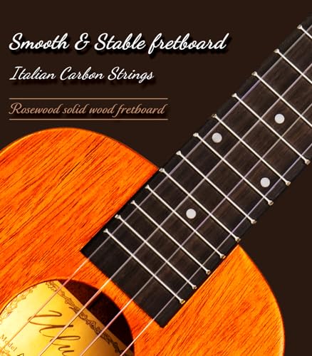 Concert Ukulele Bundle: Solid Mahogany, 23inch - Adults/Kids