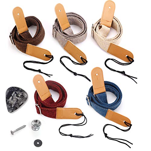 Longteam Ukulele Strap: Simple Leather, Adjustable Length, Durable