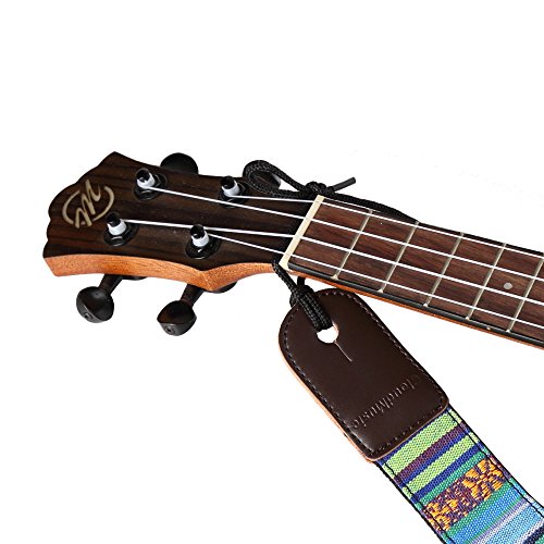 CLOUDMUSIC Colorful Hawaiian Ukulele Strap (National Blue)