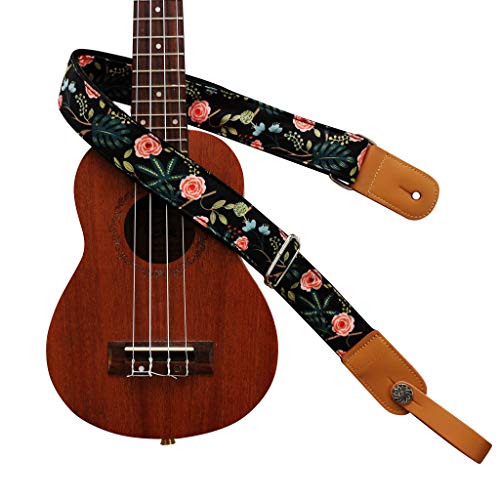 MUSIC FIRST Dark Night Garden Ukulele Shoulder Strap