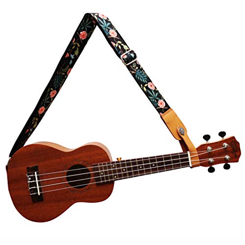 MUSIC FIRST Dark Night Garden Ukulele Shoulder Strap