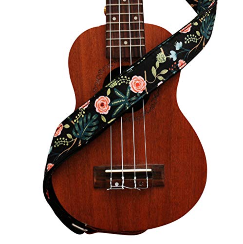 MUSIC FIRST Dark Night Garden Ukulele Shoulder Strap