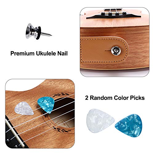 Blue Floral Jacquard Ukulele Shoulder Strap for Various Styles