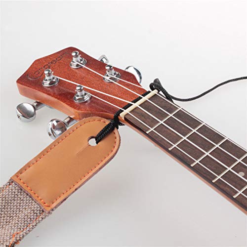 Longteam Ukulele Strap: Simple Leather, Adjustable Length, Durable