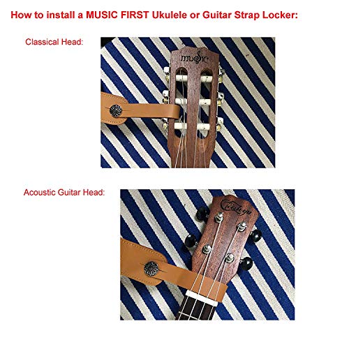Vintage Blue Soft Meshbelt Ukulele Strap with Leather Locker
