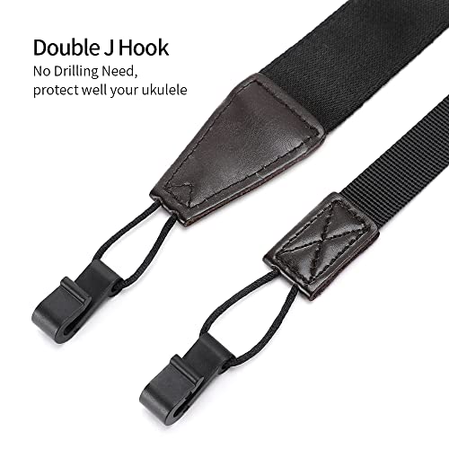 Blue Hawaiian Jacquard Ukulele Strap with J Hooks
